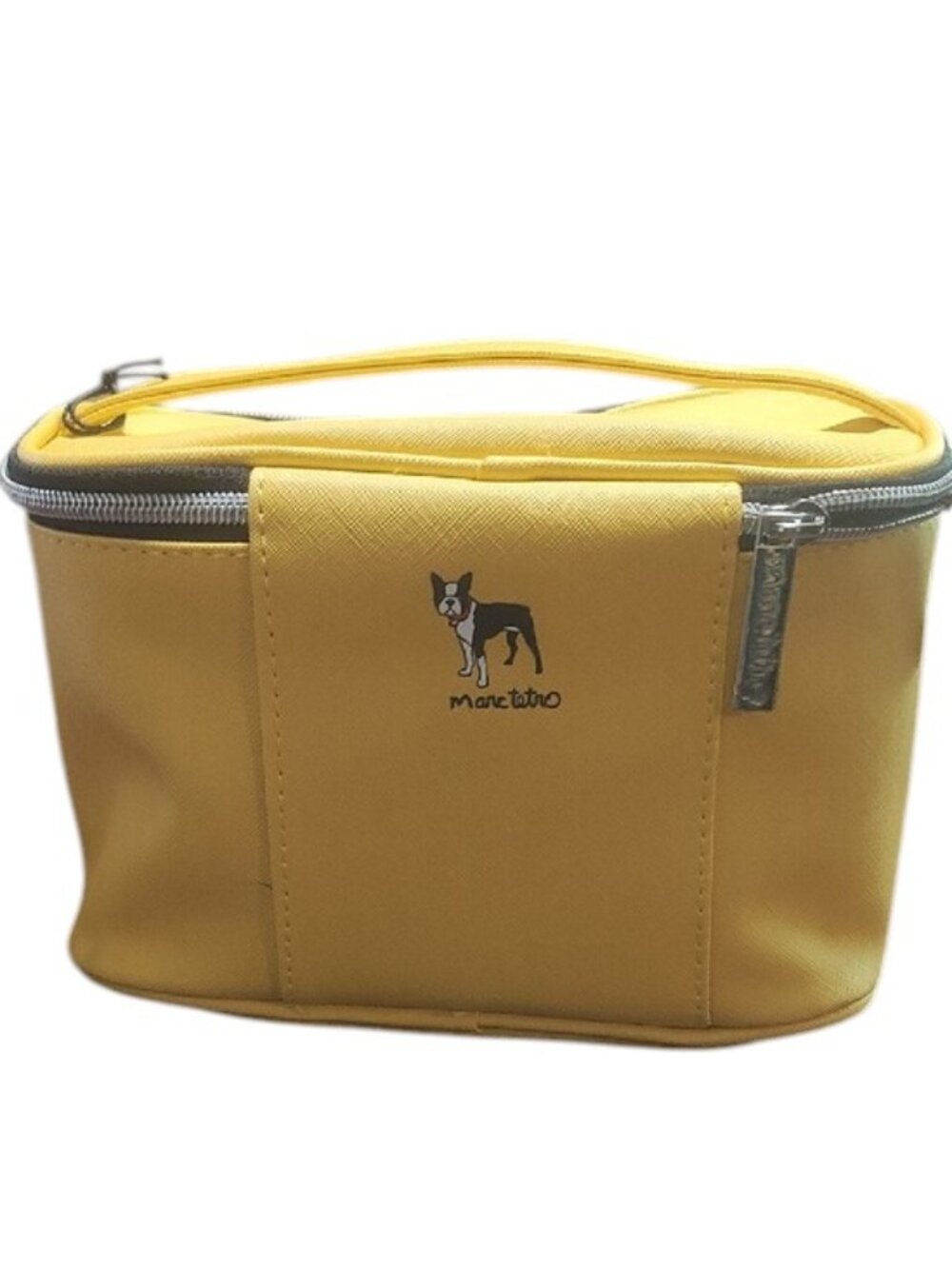 Marc Tetro Yellow Boxer Dog Cosmetic Case NWT - Picture 3 of 5